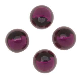 Glass Cabochons   13mm Round   Amethyst Foiled (4 Pieces)  