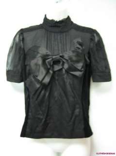 JON Velvet & Silk Bow Shirt Size 6 NWOT $308  