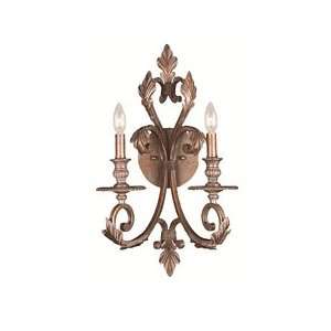  Crystorama 6912 FB Royal 2   Light Candle Wall Sconce in 