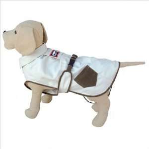EGR DR HUN   X Corduroy Hunter Dog Coat in Cream with Brown Pockets 
