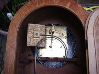 Antique Vintage Old Large Wooden Dome Mantle / Mantel Clock  