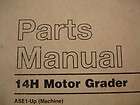 CATerpillar 14H Motor Grader Service PARTS Manual Catalog Book ASE1 Up 