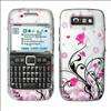 Straight Talk Nokia E71 Pink Vines Hard Snap On Case Cover +Screen 