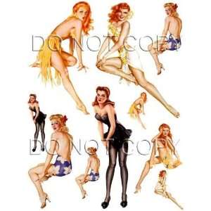   WWII Pinup Girl Bomber Art Guitar Decals #19 Musical Instruments