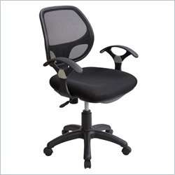 TECHNI MOBILI 0097M Mesh Black Office Chair 858108001098  