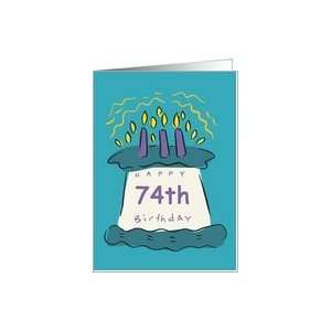  Candles 74th Birthday Card Card Toys & Games