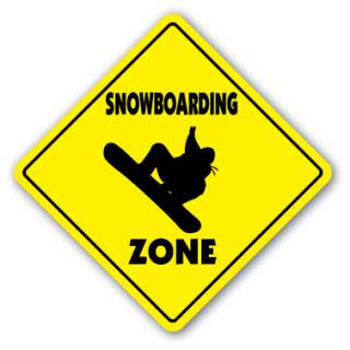 SNOWBOARDING ZONE Sign novelty gift sport  