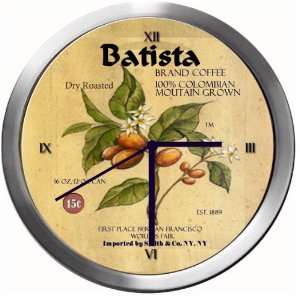  BATISTA 14 Inch Coffee Metal Clock Quartz Movement 