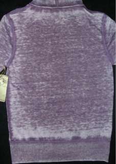 FREE PLANET Purple Sparkle Faded Fitted Hoodie Zip Front Jacket NWT 