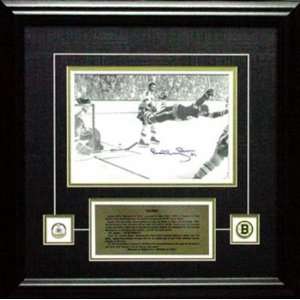  Bobby Orr Signed 7X11 Pin & Plate   The Goal Plaque W 