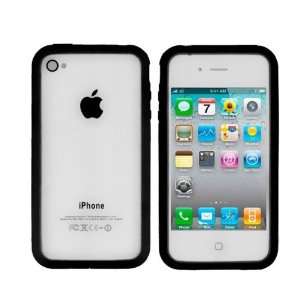 iPhone 4 bumper Case iPhone 4 Silicone Bumper 4G iPhone (Black)   Free 
