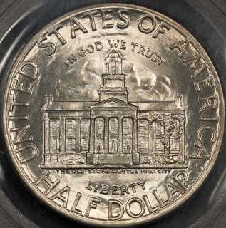   half dollar commemorates the centennial of Iowa statehood, 1846 1946