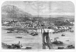 CINCINNATI OHIO QUEEN CITY OF THE WEST, 1872 STEAMBOATS  
