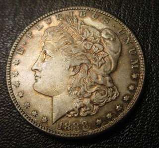 1888 S Morgan Silver Dollar AU UNC  