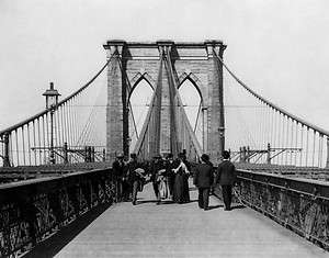 BROOKLYN BRIDGE PHOTO NEW YORK CITY MANHATTAN HISTORIC LANDMARK THE 