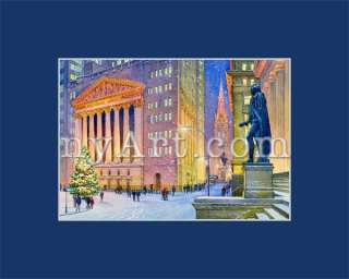 New York Stock Exchange Watercolor Picture  Brand New  