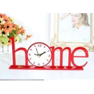  Home Feel Originality Decoration Desk Clock(Red)