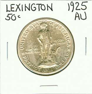 1925 50C AU Lexington Commemorative  