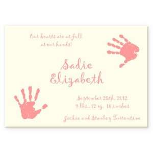  Handprint Memories Birth Announcement Baby