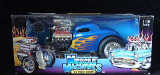 MUSCLE MACHINES 1933 Ford 3 Window Coupe Blue 118  