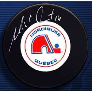 Michel Goulet Signed Nordiques Hockey Puck