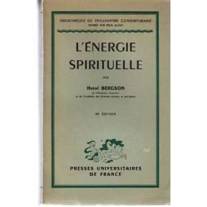 energie spirituelle Henri Bergson  Books
