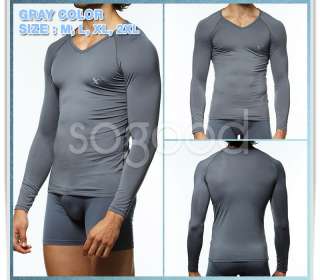 Neck Compression skin Gray Long sleeve shirts underlayer sports 