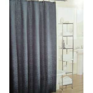   Medallion Taupe Fabric Shower Curtain Woven Jacquard
