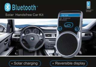Solar Bluetooth Handsfree Car Kit Speaker For Cellphone Mobile Phone 