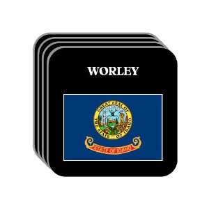  US State Flag   WORLEY, Idaho (ID) Set of 4 Mini Mousepad 