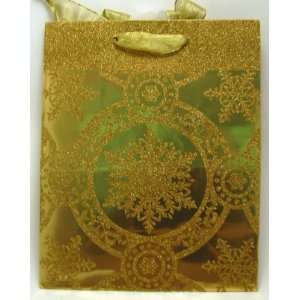  Hallmark Christmas XGB9793 Small Gold Medallion Gift Bag 