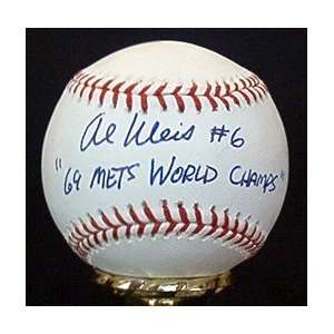   Weiss Autographed Baseball   69 Mets World Champs