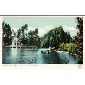  Reprint Los Angeles CA   The Lake, East Lake Park 1900 