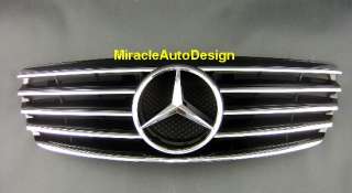 FRONT GRILLE (BLACK) FOR 2002 06 MERCEDES W211 E CLASS  