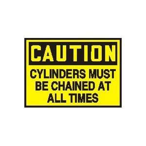 CAUTION Labels CYLINDERS MUST BE CHAINED AT ALL TIMES Adhesive Vinyl 