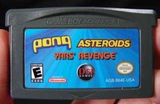 PONG/ASTEROIDS/YARS REVENGE Gameboy Advance Game SP DS 802068100544 
