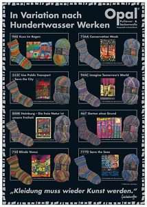 Opal Hundertwasser series # 3 sock yarn 75% wool 25% nylon 4ply 