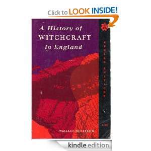 History of Witchcraft in England from 1558 to 1718 Wallace 