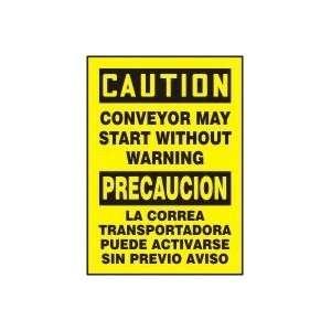  CAUTION CONVEYOR MAY START WITHOUT WARNING (BILINGUAL) 14 