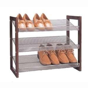  Three Tier Stackable Shoe Rack by Organize It All