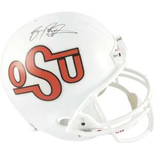 Barry Sanders Autographed Helmet  Details Oklahoma State Cowboys 