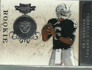   Pryor Silver Plates and Patches 2011 #d 29/100 Raiders/ Ohio State RC