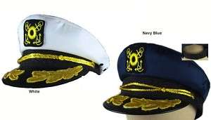 Nautical Captains Hat. Adjustable Size. Yachting Hat  