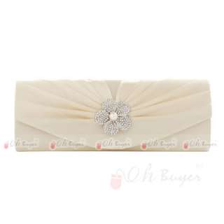 new 3 colours womens Wedding Evening Purse bridal Clutch with chain 