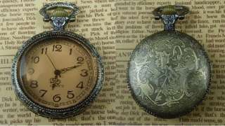 Brass Ball Design Quartz Copper Vintage Men Mechanical Necklace Pocket 