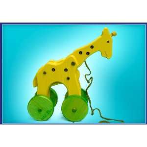  LARK Gillian Giraffe Wooden Pull Toy Toys & Games
