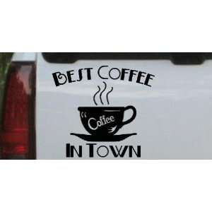 com Black 6in X 5.4in    Best Coffee in Town Cafe Diner Business Car 