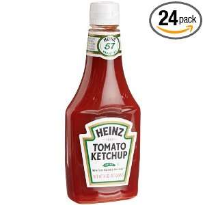 Heinz Tomato Ketchup, 14 Ounce Squeeze Bottles (Pack of 24)  