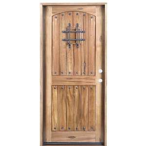   Factory Pre hung, Finished and Distress Entry Door in Rustic Hardwood