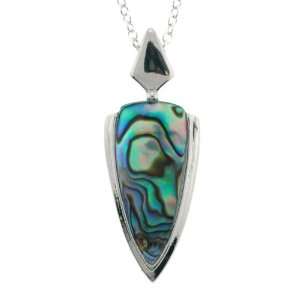  Abalone Arrow Head Pendant with 18 Length Chain Necklace 